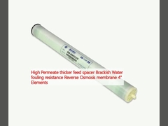 Alta permeabilidad espaciador de alimentación más grueso resistente a la contaminación por agua salobre membrana de ósmosis inversa 4 